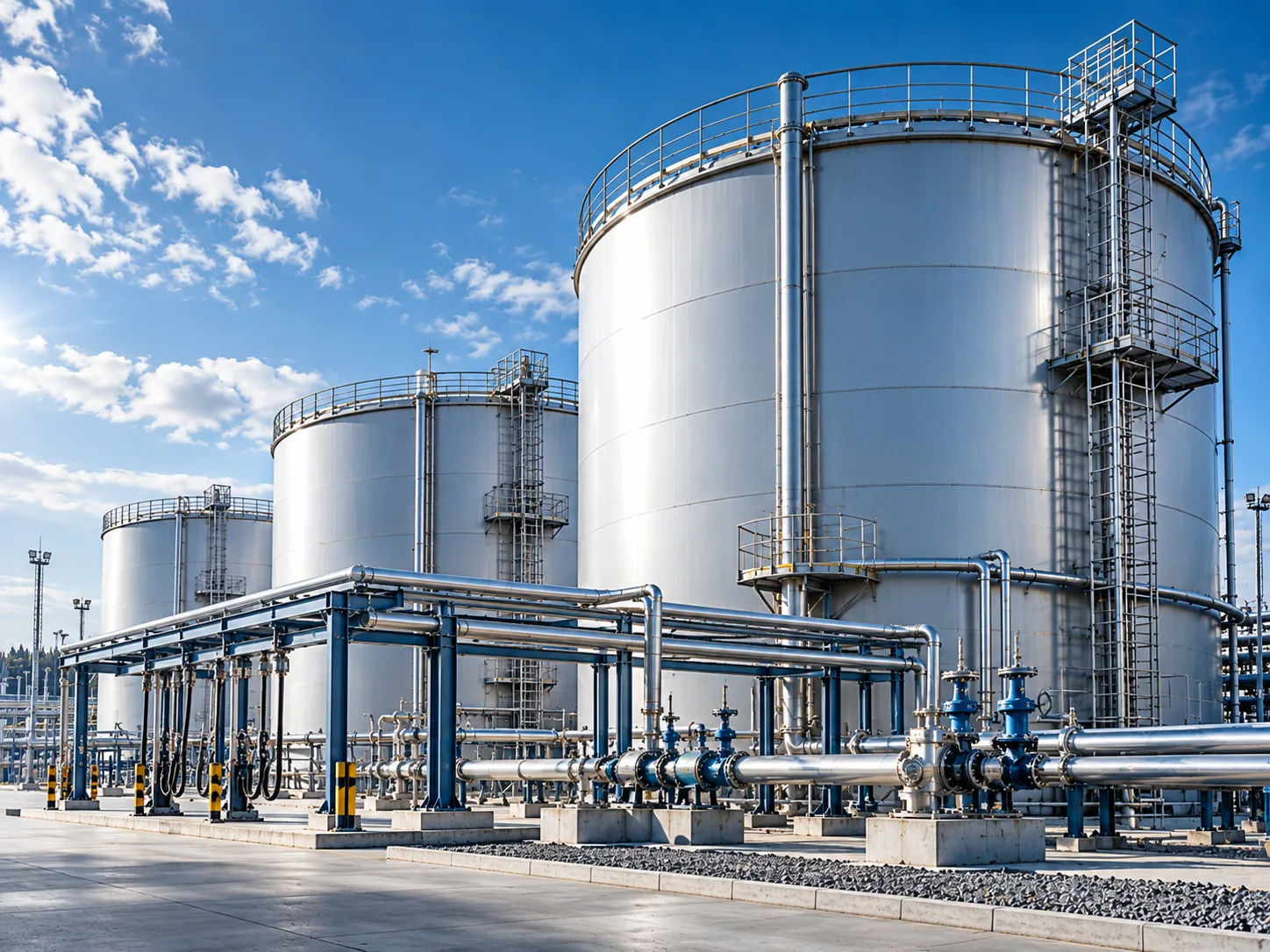 Трубопроводы, присоединения и промышленная арматура резервуарного комплекса